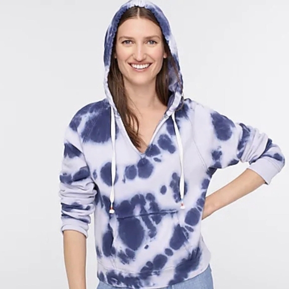 J. Crew Garment Tie-Dye French Terry  Women's Hoodie - Picture 3 of 8